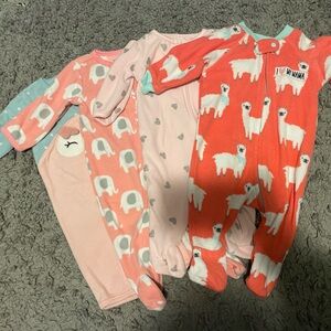 4 Piece Girls Fleece PJ Set